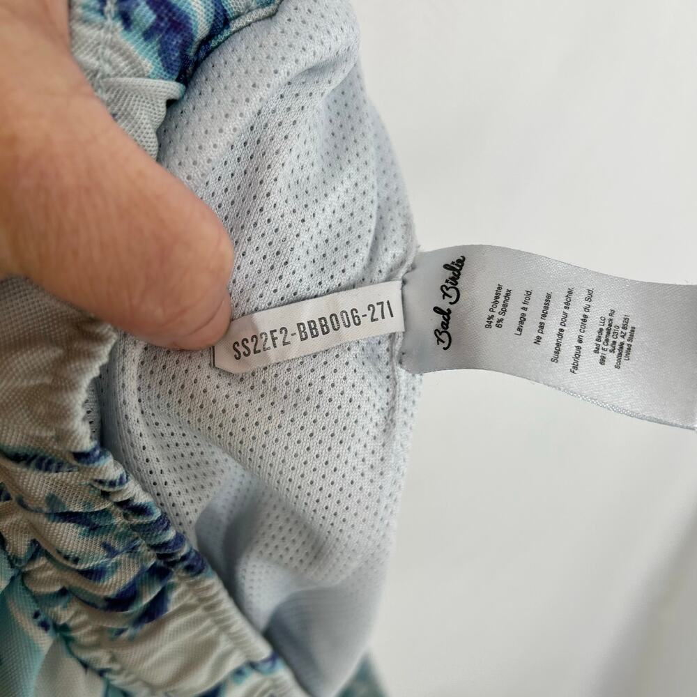 Bad Birdie men's swim trunks blue tropical large - Picture 3 of 6